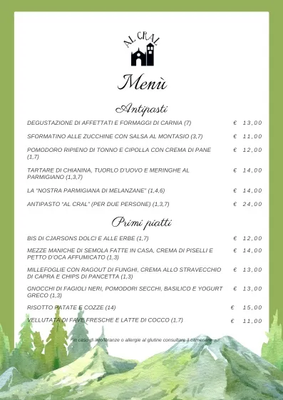 Menu_Al Cral Osteria con cucina_Lauco_image_1