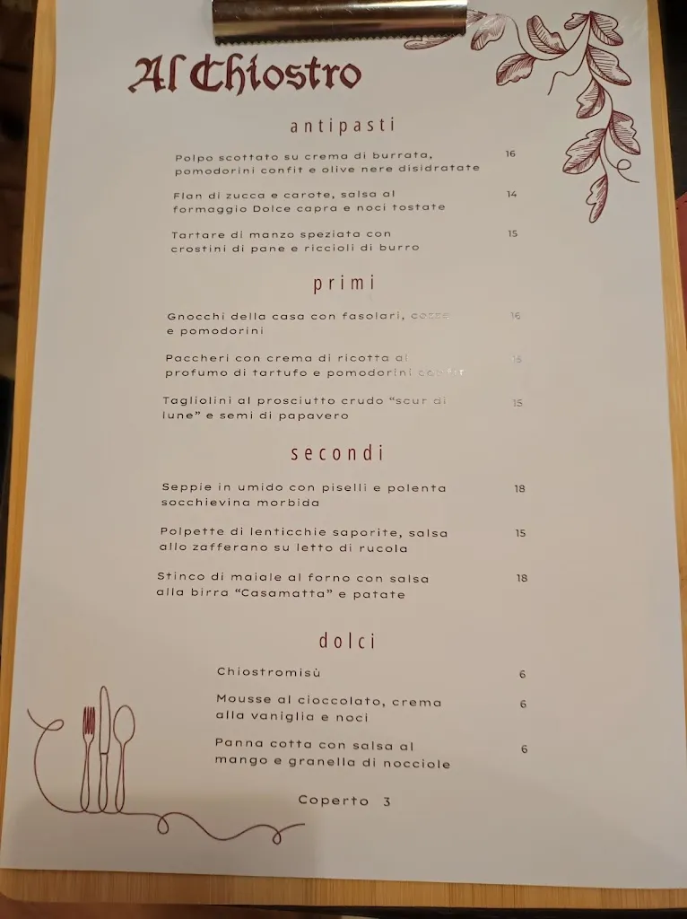 Menu_Al Chiostro Bistrò_Gorizia_image_2