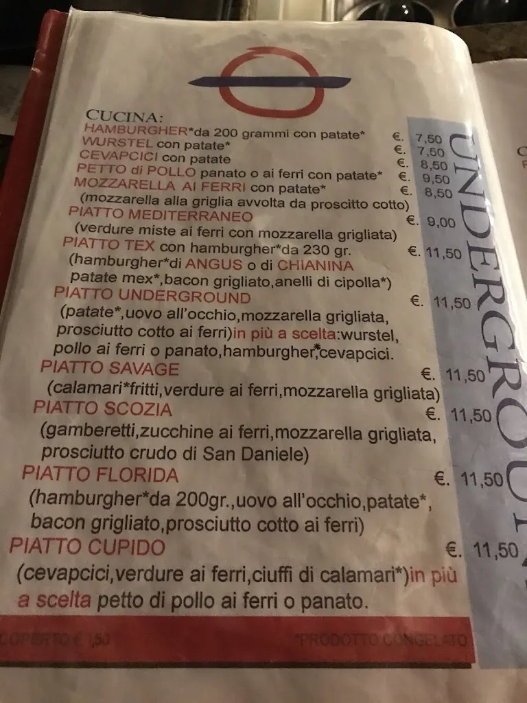 Menu_Underground Gorizia_Gorizia_image_1