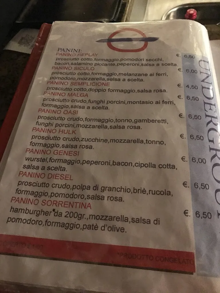 Menu_Underground Gorizia_Gorizia_image_2
