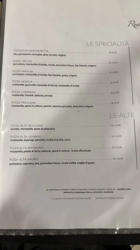 Menu_Albergo Ristorante Pizzeria Riviera_Magnano in Riviera_image_4