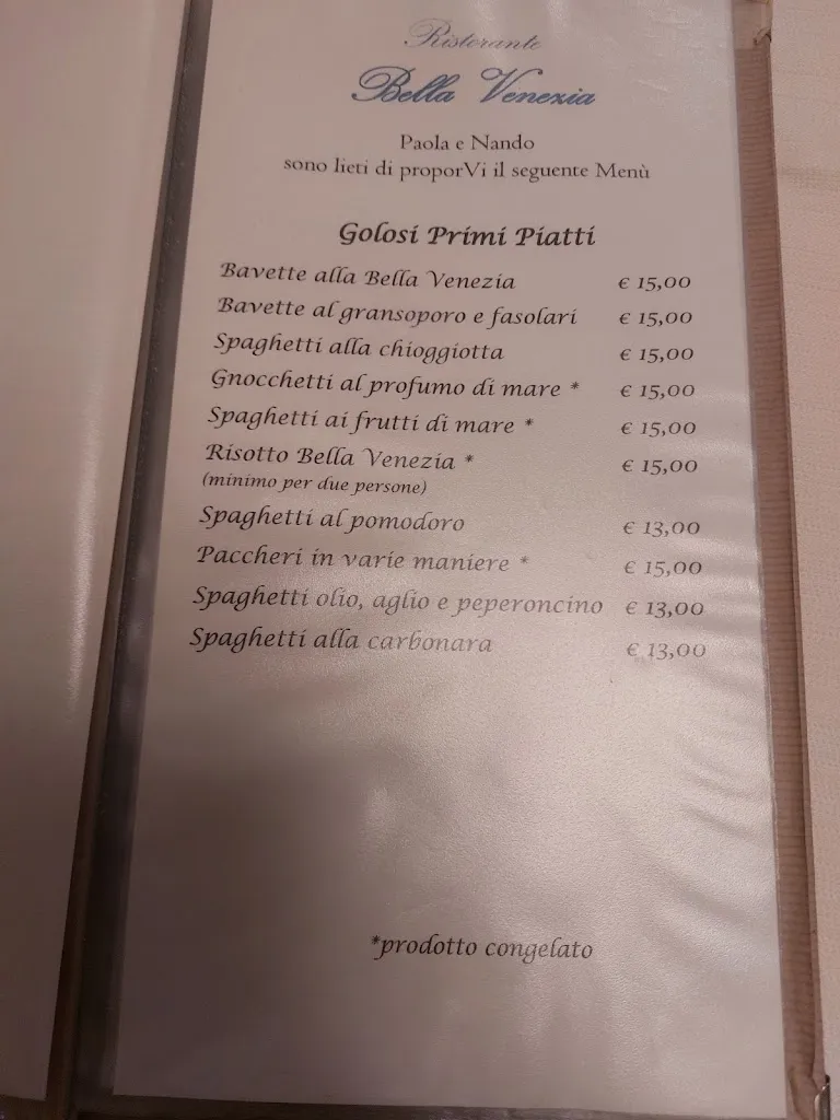 Menu_Ristorante Bella Venezia di Cassan Ferdinando_Latisana_image_4