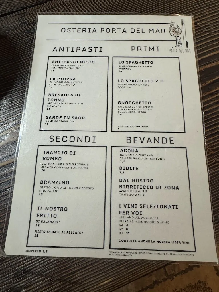 Menu_Porta del Mar_Marano Lagunare_immagine_1