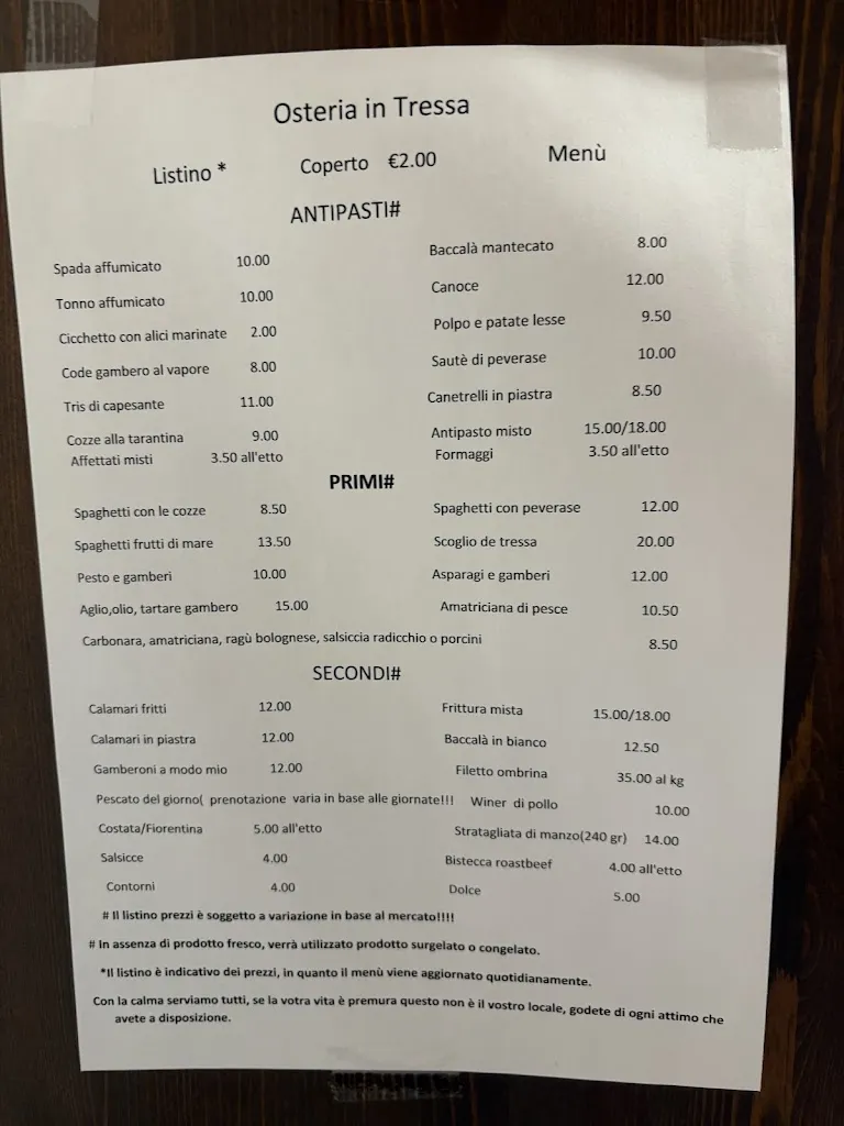 Menu_Osteria In Tressa con cucina casalinga_Marano Lagunare_image_2