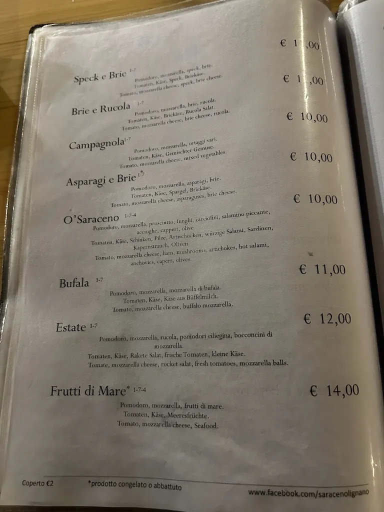 Menu_O'Saraceno Ristorante Pizzeria_Lignano Sabbiadoro_image_3