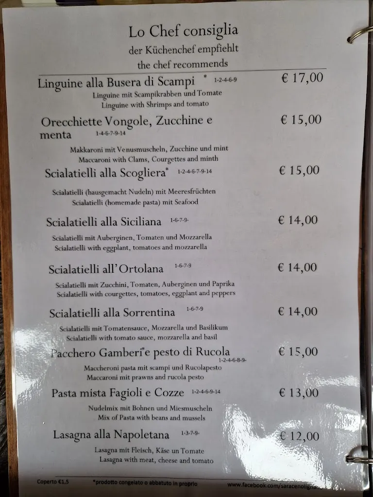 Menu_O'Saraceno Ristorante Pizzeria_Lignano Sabbiadoro_image_4