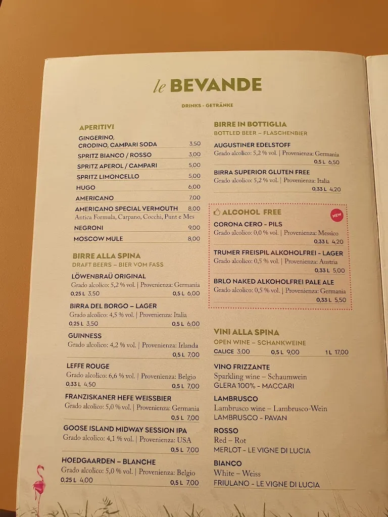 Menu_Flamingo Lignano_Lignano Sabbiadoro_image_1