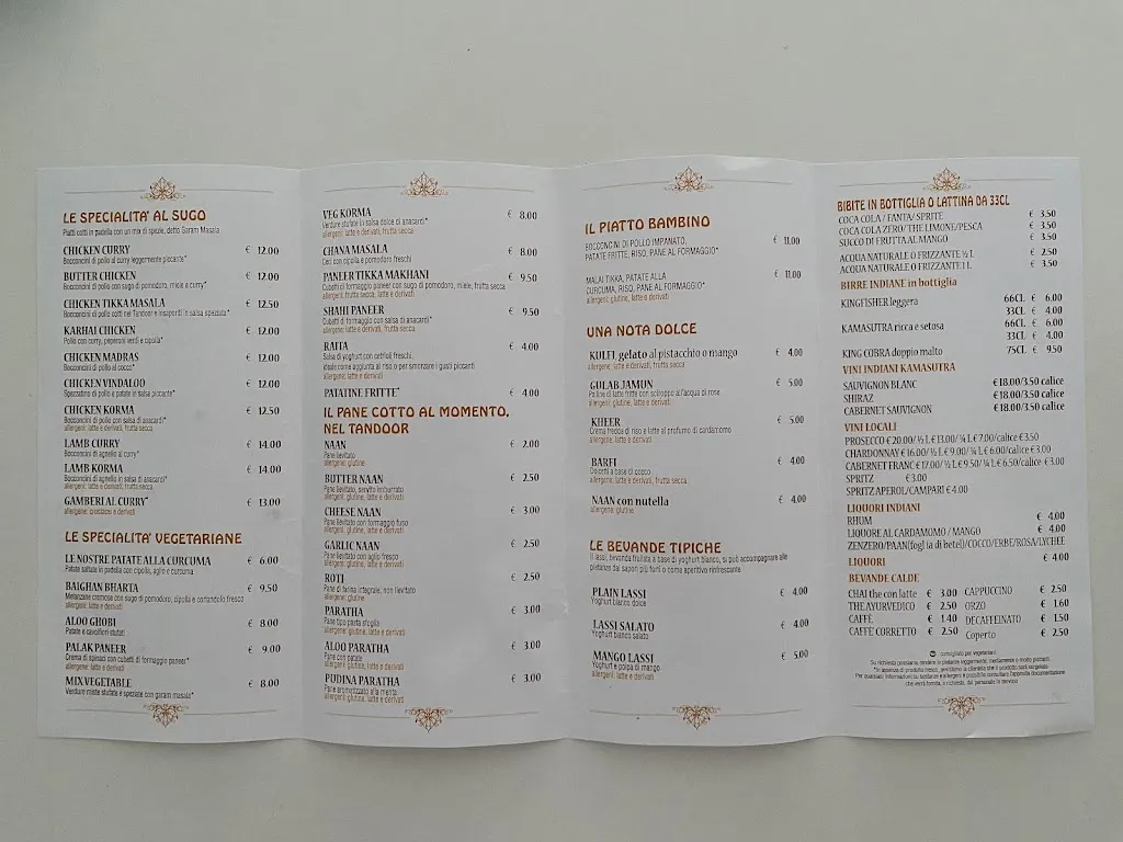 Menu_Ristorante Indiano La Curcuma Beach Lignano_Lignano Sabbiadoro_immagine_3
