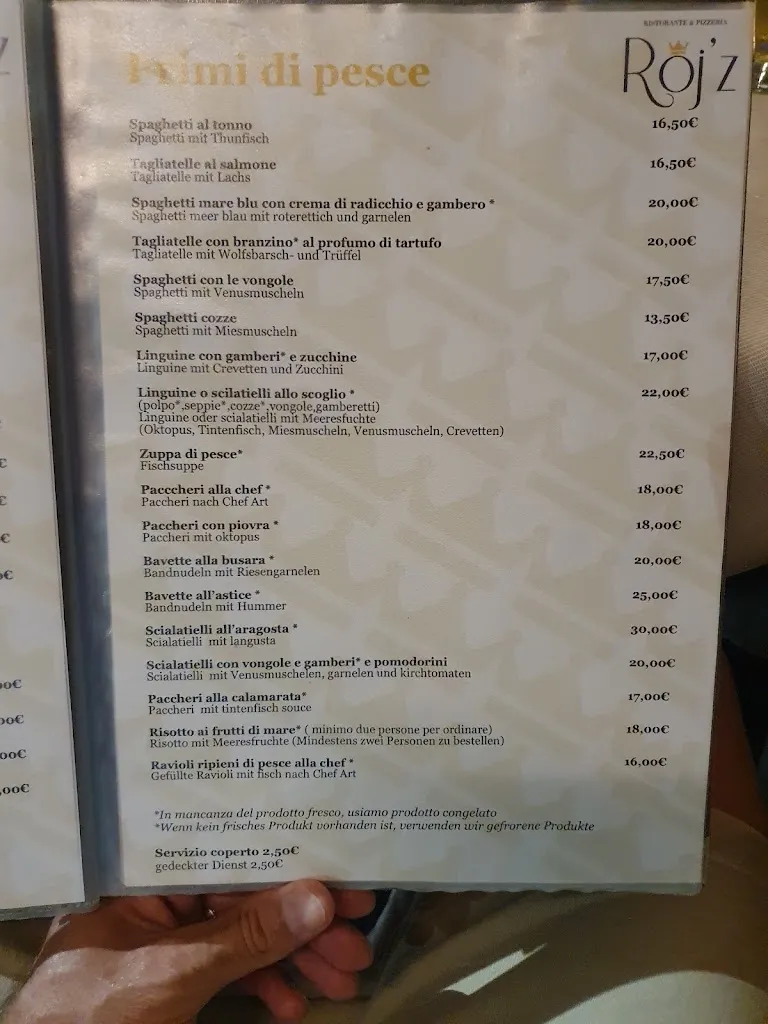 Menu_Roj’z Restaurant & Pizzeria_Lignano Sabbiadoro_image_1