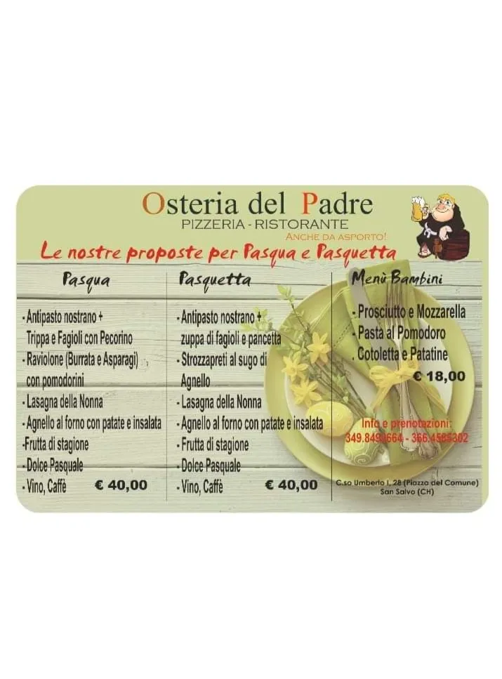 Menu_Osteria Del Padre_San Salvo_image_1