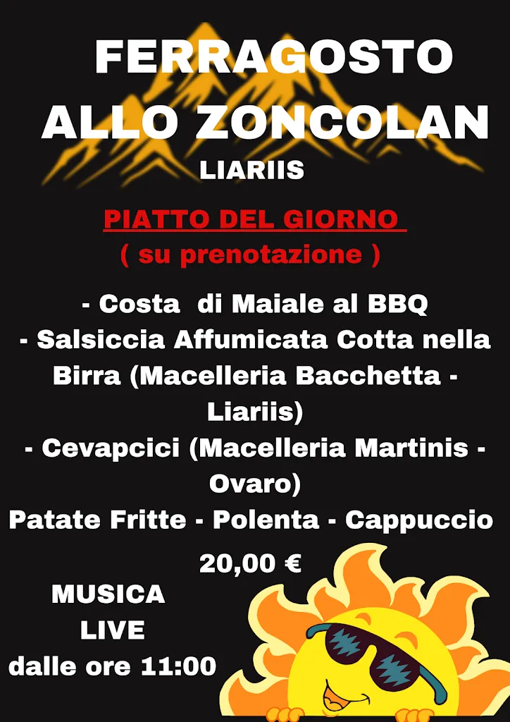 Menu_Osteria Pizzeria Allo Zoncolan_Ovaro_image_1