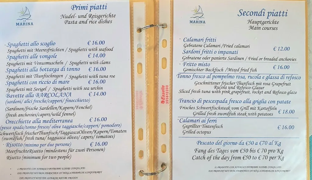 Menu_Ristorante Trattoria La Marina_Muggia_image_1