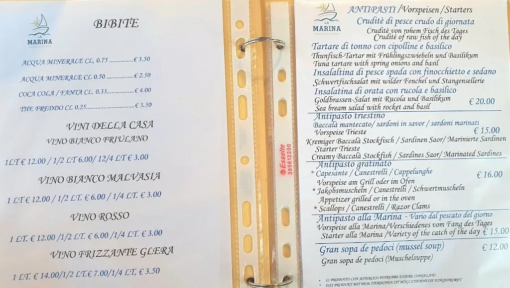 Menu_Ristorante Trattoria La Marina_Muggia_image_3