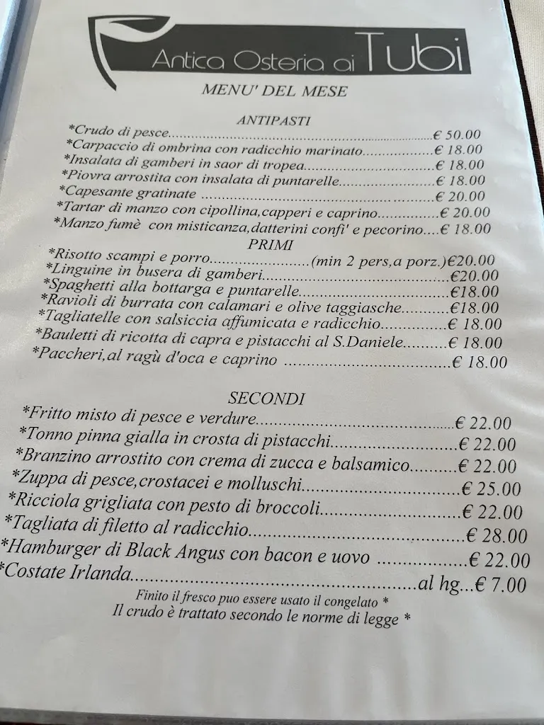 Menu_Antica Osteria Ai Tubi_Palazzolo dello Stella_immagine_1