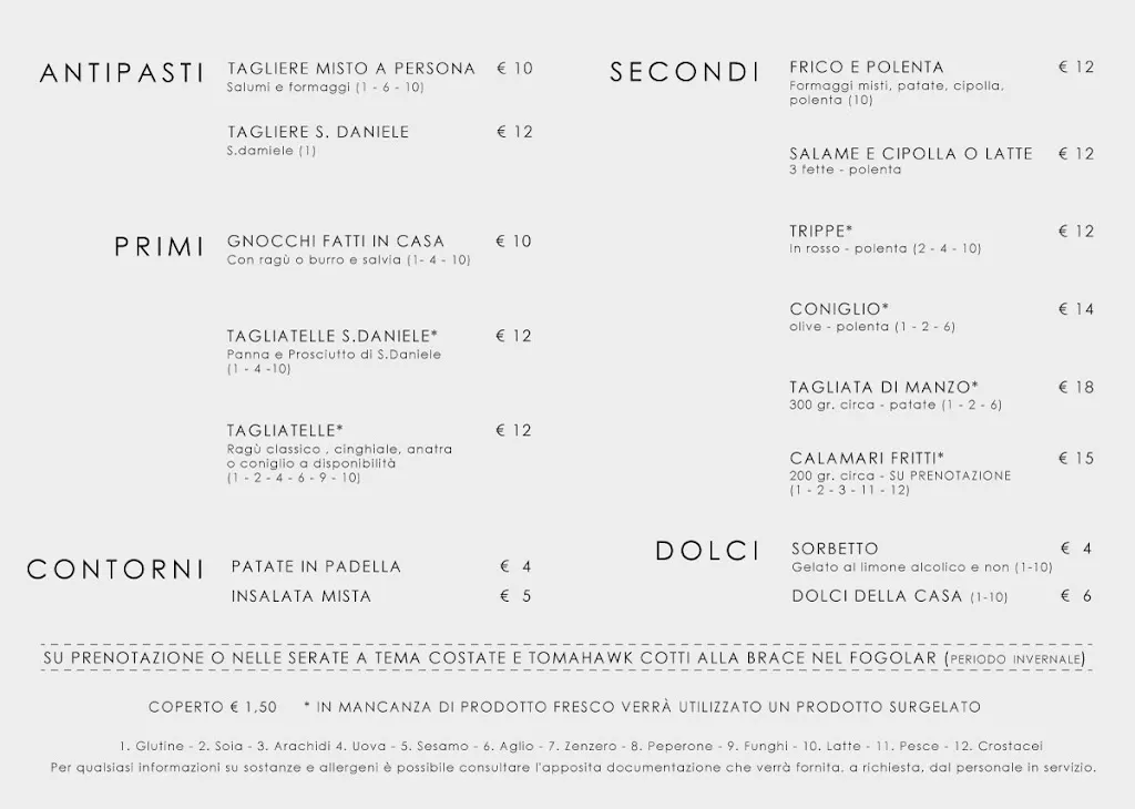Menu_Da Zorzi - Osteria - Trattoria_Pasian di Prato_immagine_1