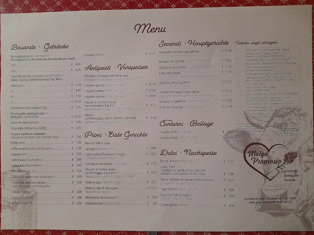 Menu_Malga Promosio / Cjasere Promôs / Promoser Alm_Paluzza_image_1