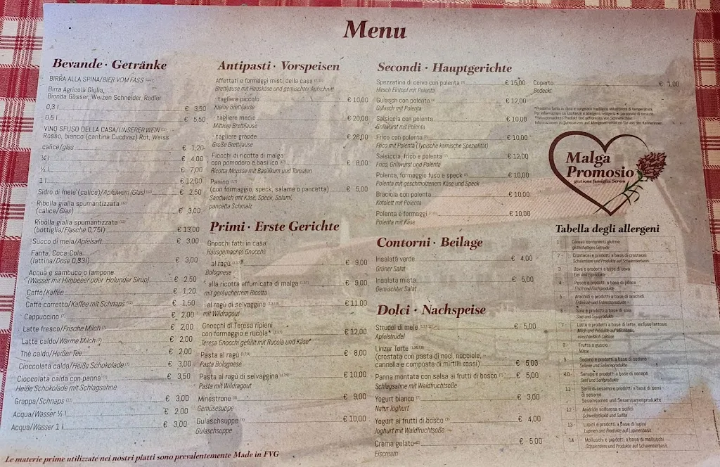 Menu_Malga Promosio / Cjasere Promôs / Promoser Alm_Paluzza_image_4