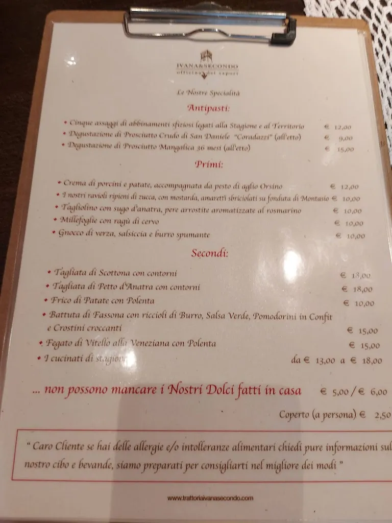 Menu_Trattoria Da Ivana & Secondo_Pinzano al Tagliamento_image_4