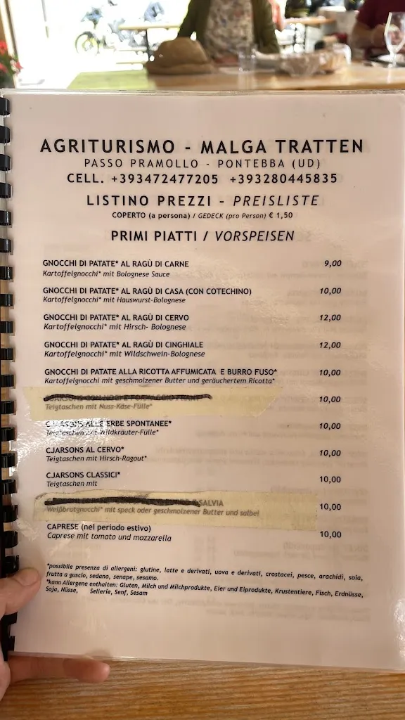 Menu_Malga Tratten_Pontebba_image_1