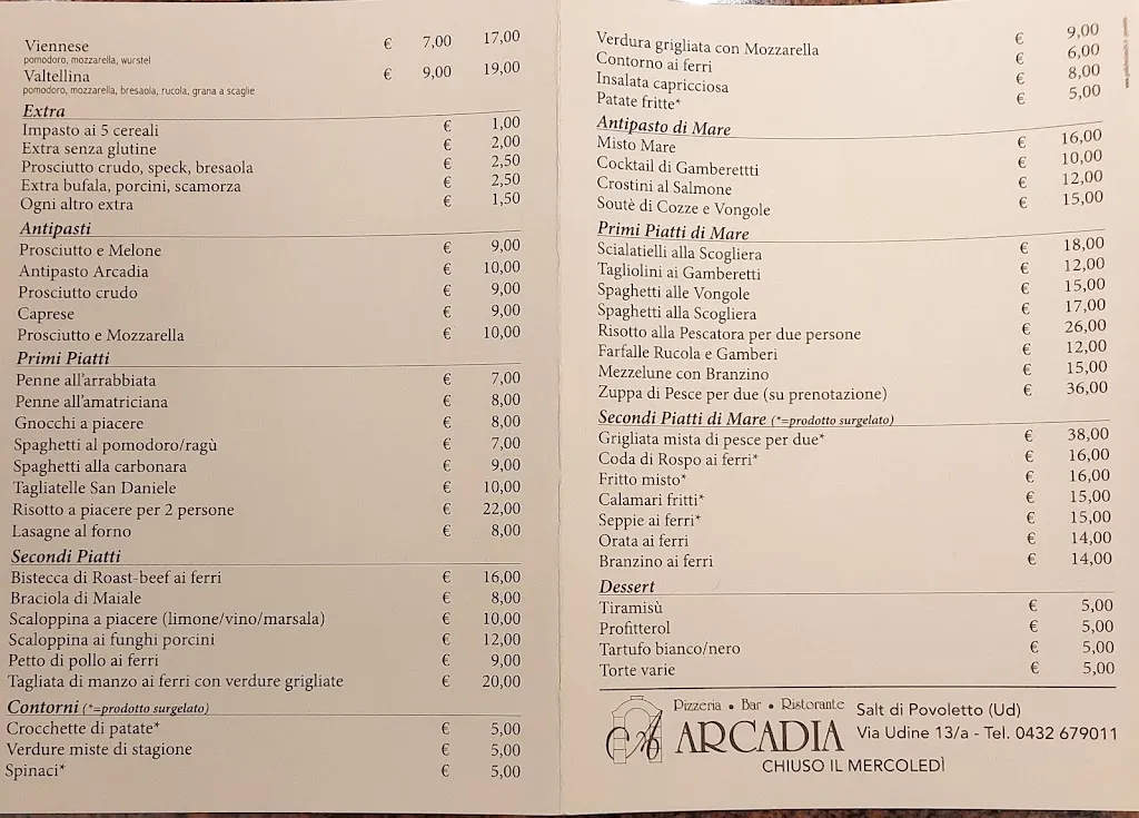 Menu_Arcadia - Ristorante Pizzeria_Povoletto_image_1
