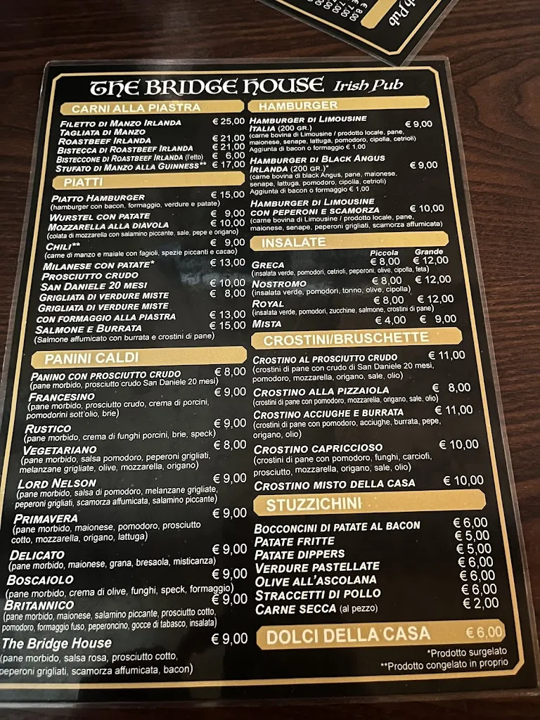Menu_The Bridge House_Povoletto_image_2