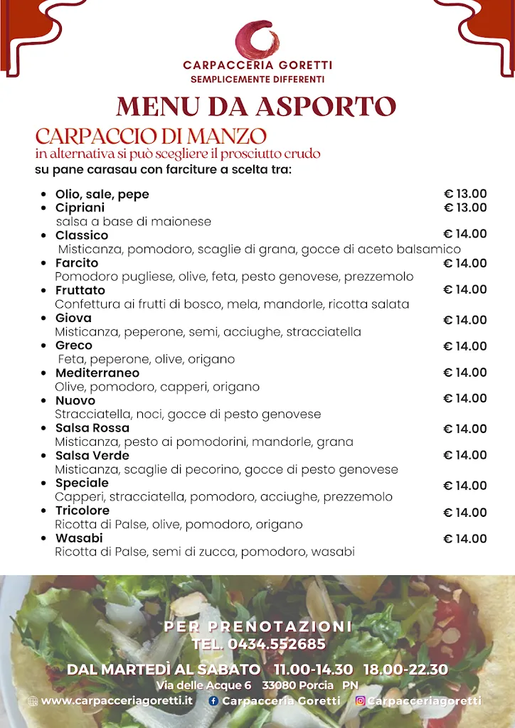 Menu_Carpacceria Goretti_Porcia_image_1