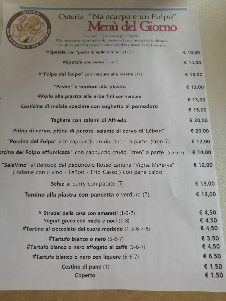 Menu_Osteria Na scarpa e un Folpo_Porcia_immagine_2