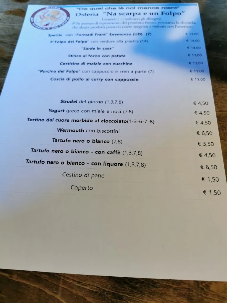 Menu_Osteria Na scarpa e un Folpo_Porcia_immagine_4