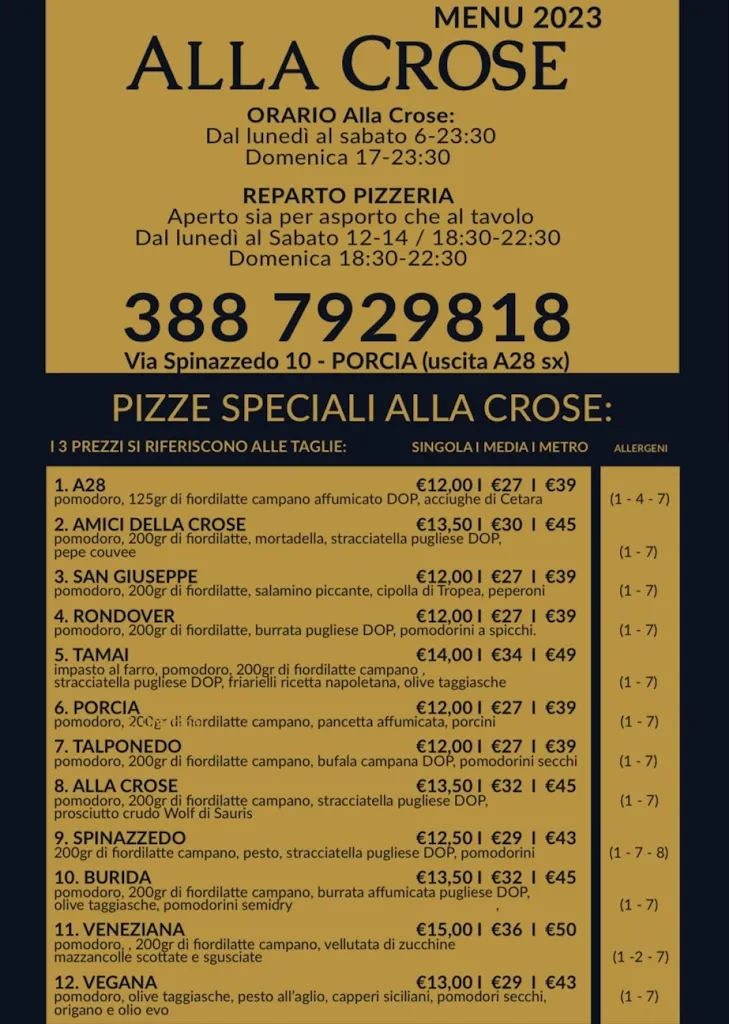 Menu_Bar pizzeria Alla Crose_Porcia_image_2