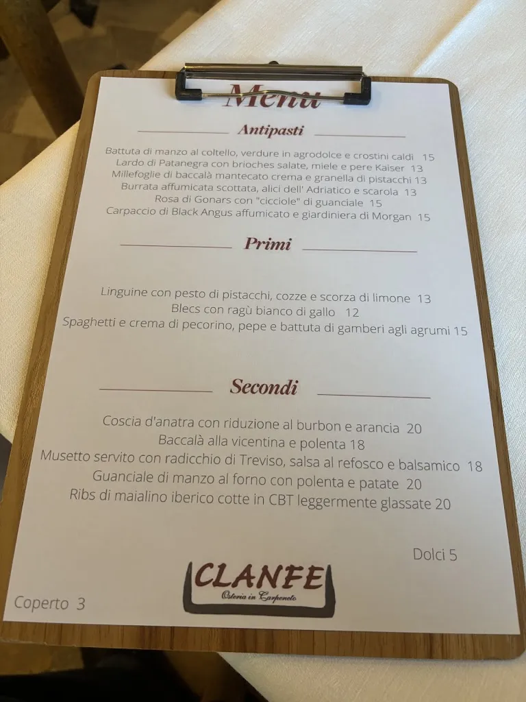 Menu_Trattoria Le Clanfe_Pozzuolo del Friuli_image_1