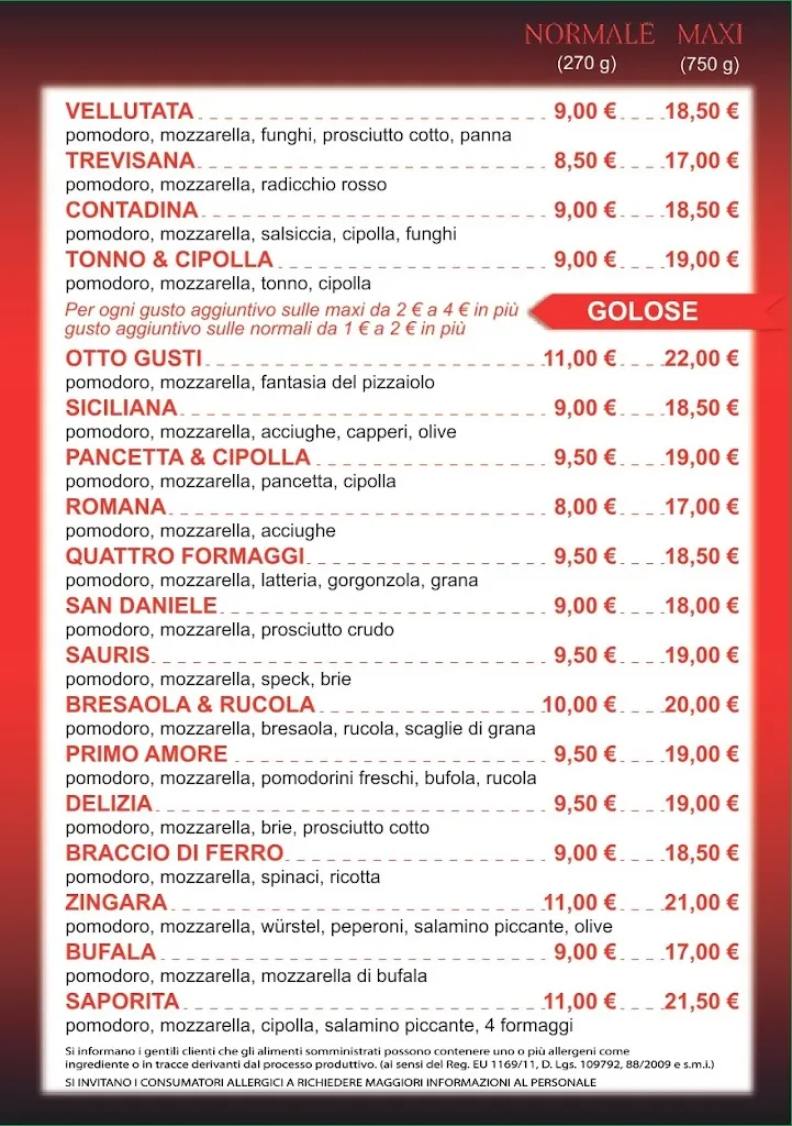 Menu_Pizzeria Da Gas Gas - Pozzuolo del Friuli_Pozzuolo del Friuli_image_2