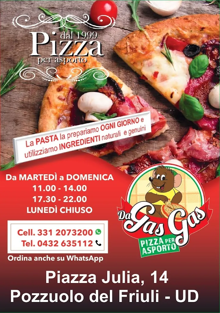 Menu_Pizzeria Da Gas Gas - Pozzuolo del Friuli_Pozzuolo del Friuli_image_4