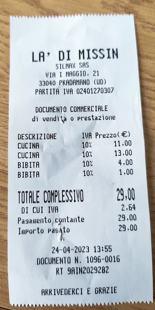 GianCharlie_TRATTORIA LA' DI MISSIN_Pradamano_review