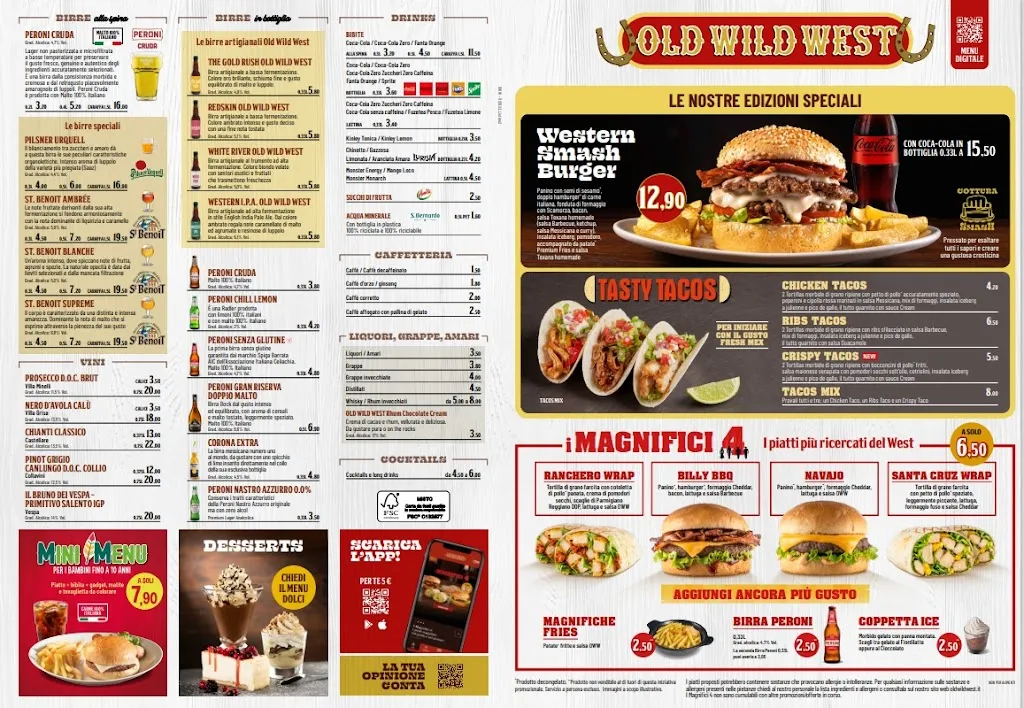 Menu_Old Wild West - Pradamano Multisala Cinecity_Pradamano_immagine_2
