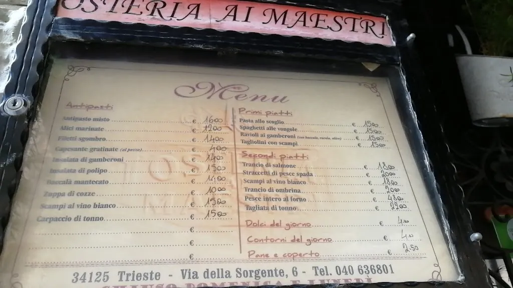 Menu_Osteria Ai Maestri Trieste_Provincia di Trieste_image_2