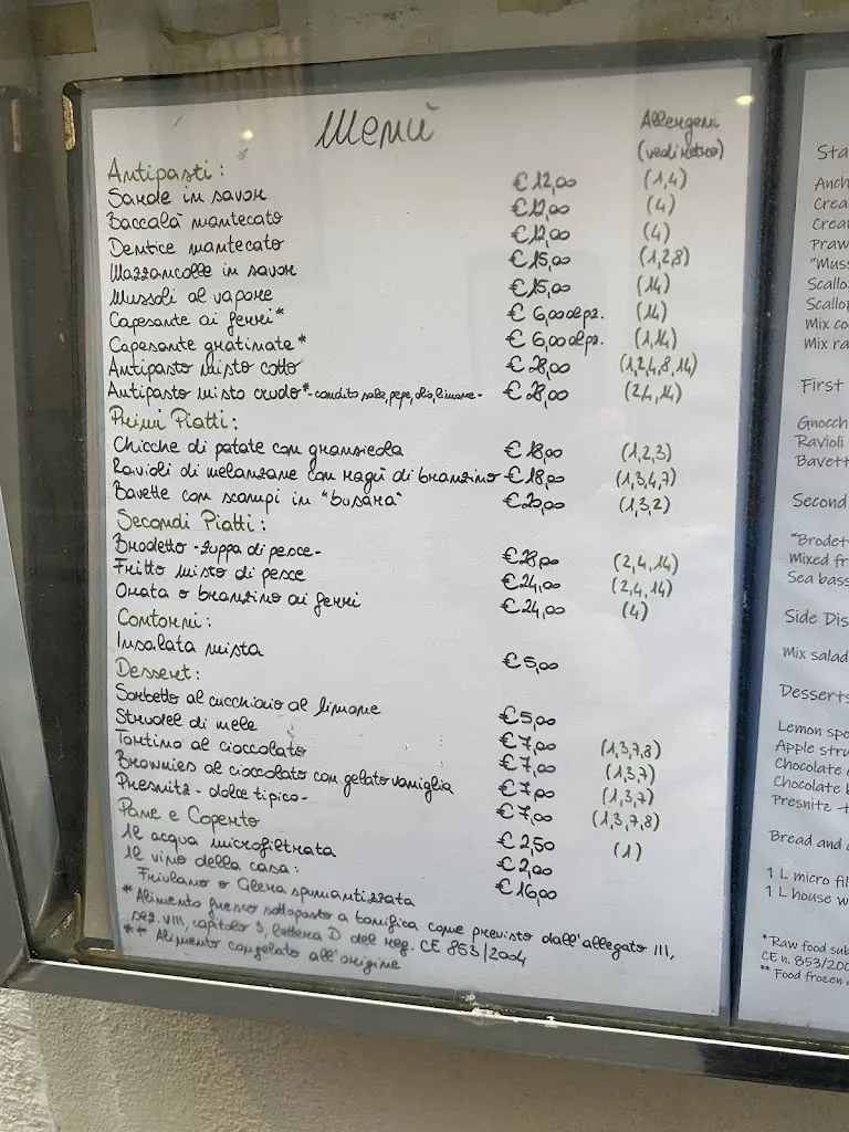 Menü_Le Barettine_Provincia di Trieste_Bild_2