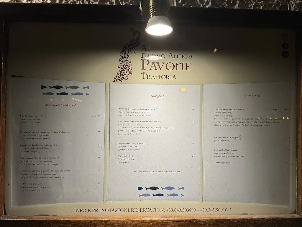 Menu_Trattoria Al Nuovo Antico Pavone_Provincia di Trieste_image_1