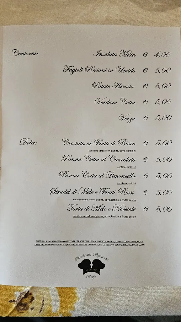 Menu_Osteria Alla Speranza - Ristorante Trattoria_Resiutta_image_2