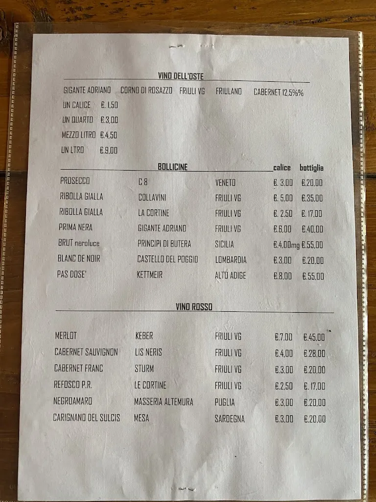 Menu_Trattoria Dal Diaul e l'Aghesante_Rivignano_immagine_1