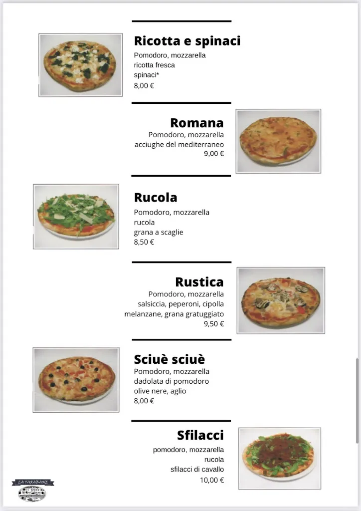 Menu_Pizzeria La Tarabane_Rivignano_image_2