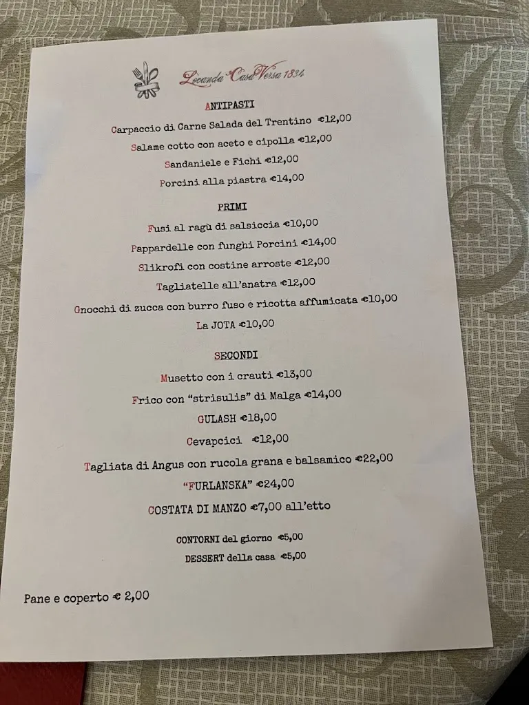 Menu_Ristorante Locanda CasaVersa 1834 Versa Gorizia_Romans d'Isonzo_image_1