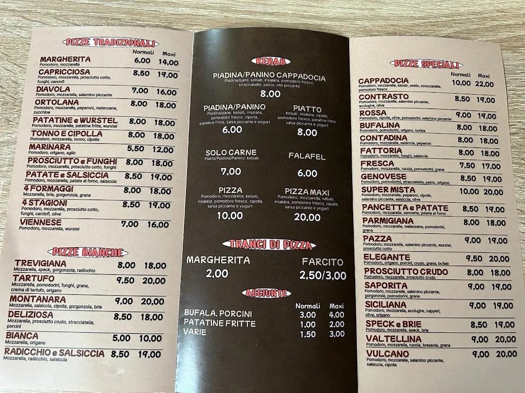 Menü_Pizzeria & Kebab Kapadokya_Romans d'Isonzo_Bild_1