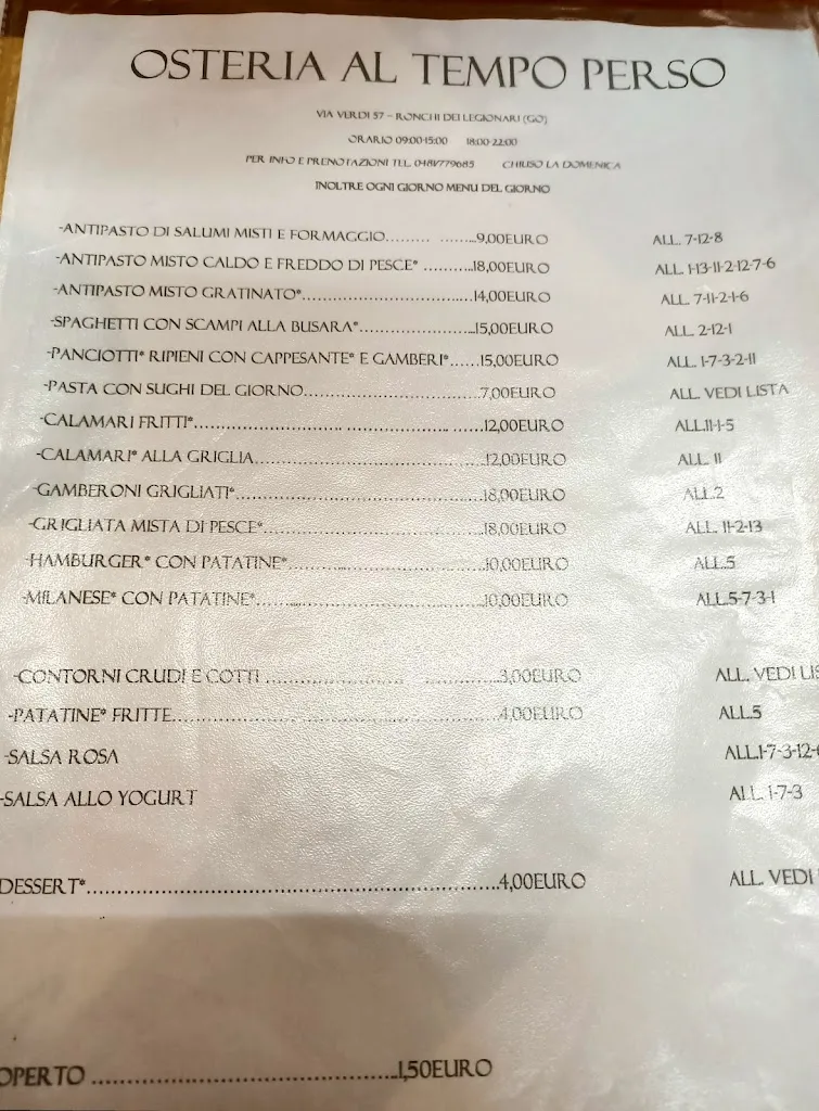 Menu_Osteria Al Tempo Perso_Ronchi dei Legionari_image_1