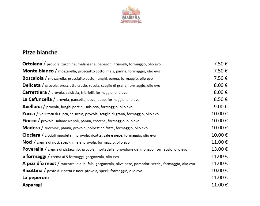Menu_Ristorante Pizzeria Madera Cornadella_Sacile_image_1