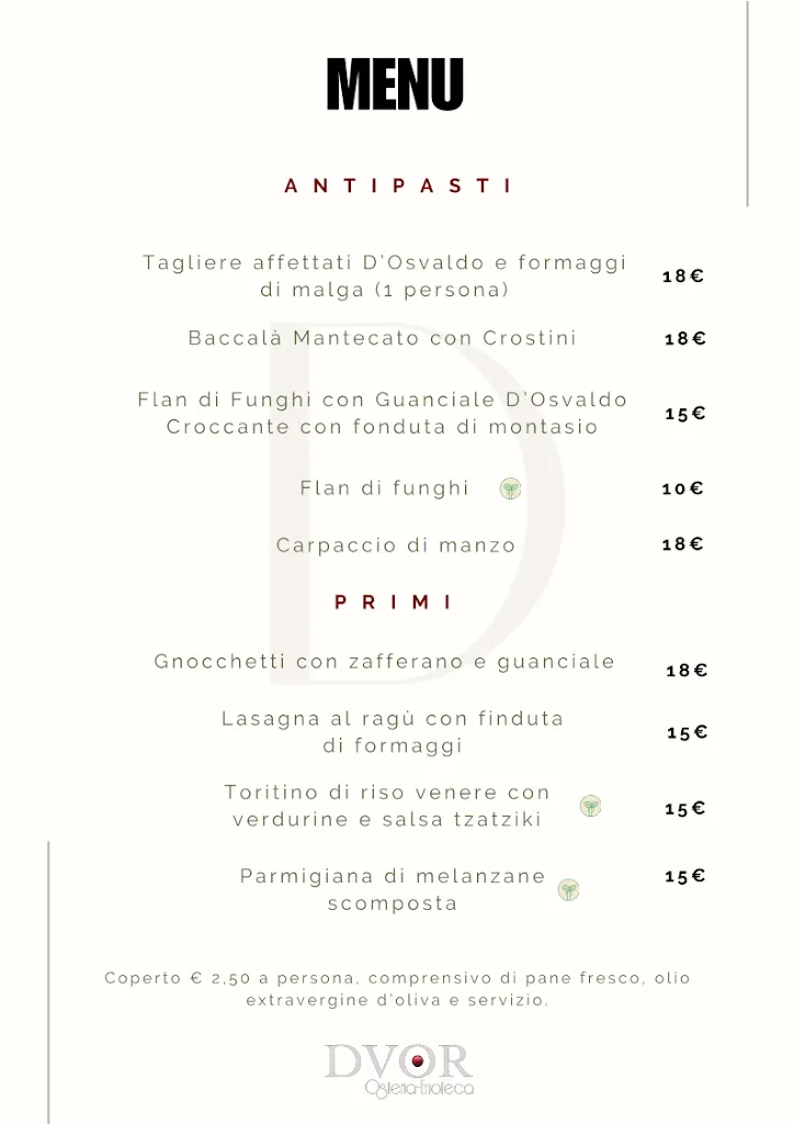 Menu_DVOR Osteria Enoteca_San Floriano del Collio_immagine_1