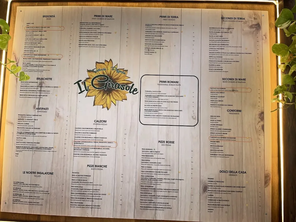 Menu_Trattoria Pizzeria Il Girasole_Rosa_immagine_1