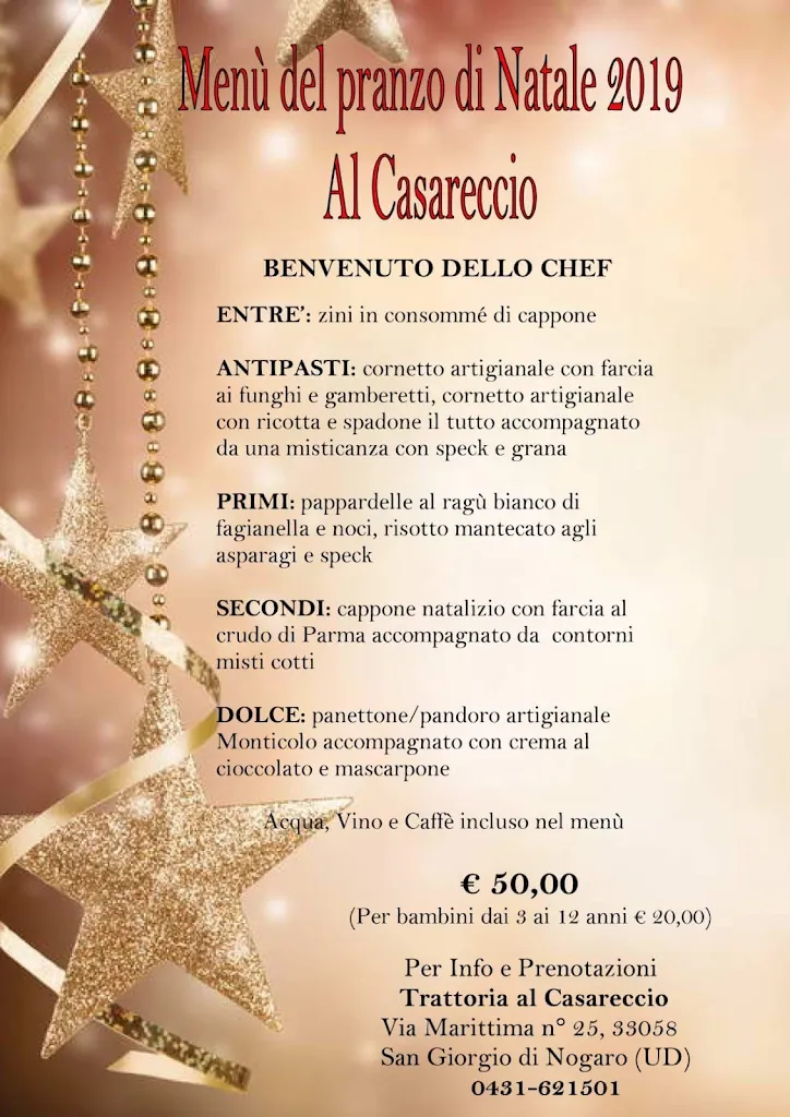 Menu_Trattoria Al Casareccio_San Giorgio di Nogaro_immagine_1