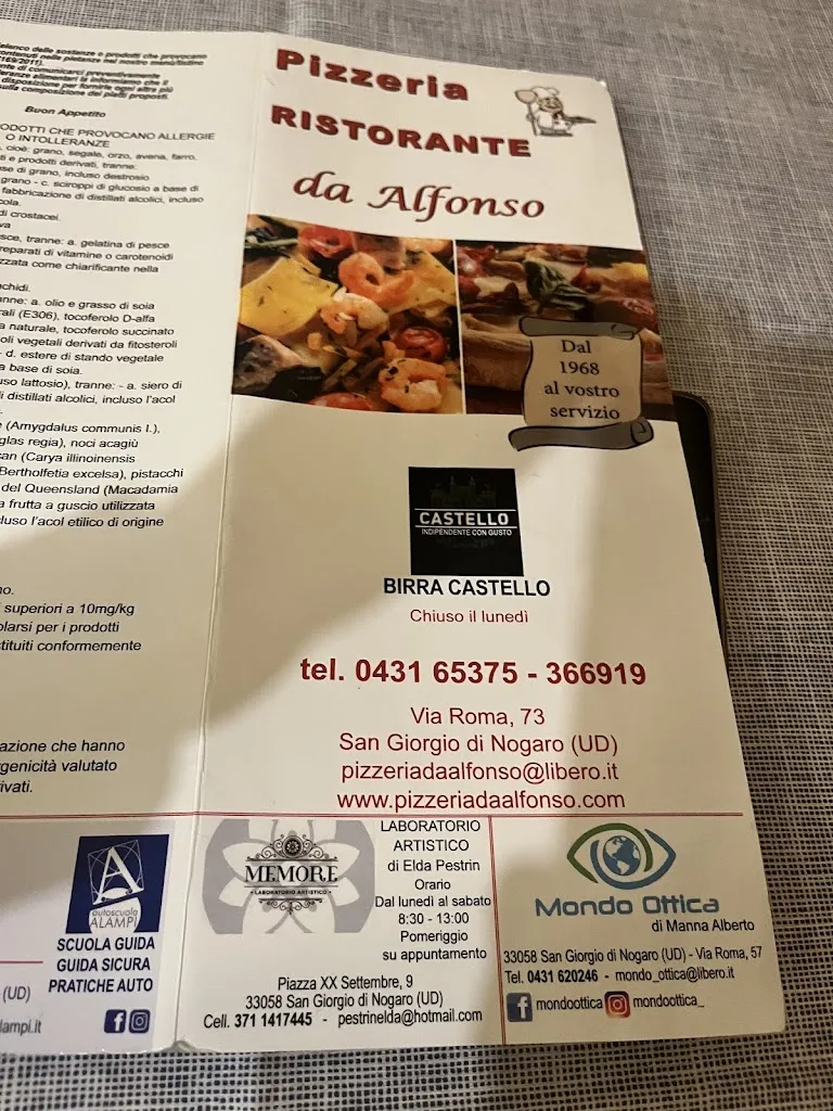 Menu_Pizzeria Ristorante da Alfonso_San Giorgio di Nogaro_image_2