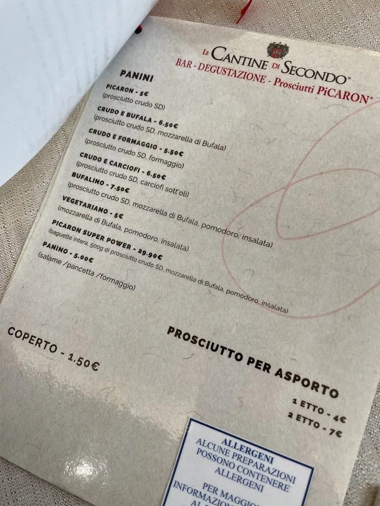 Menu_Degustazione Prosciutti Picaron_San Daniele del Friuli_image_2