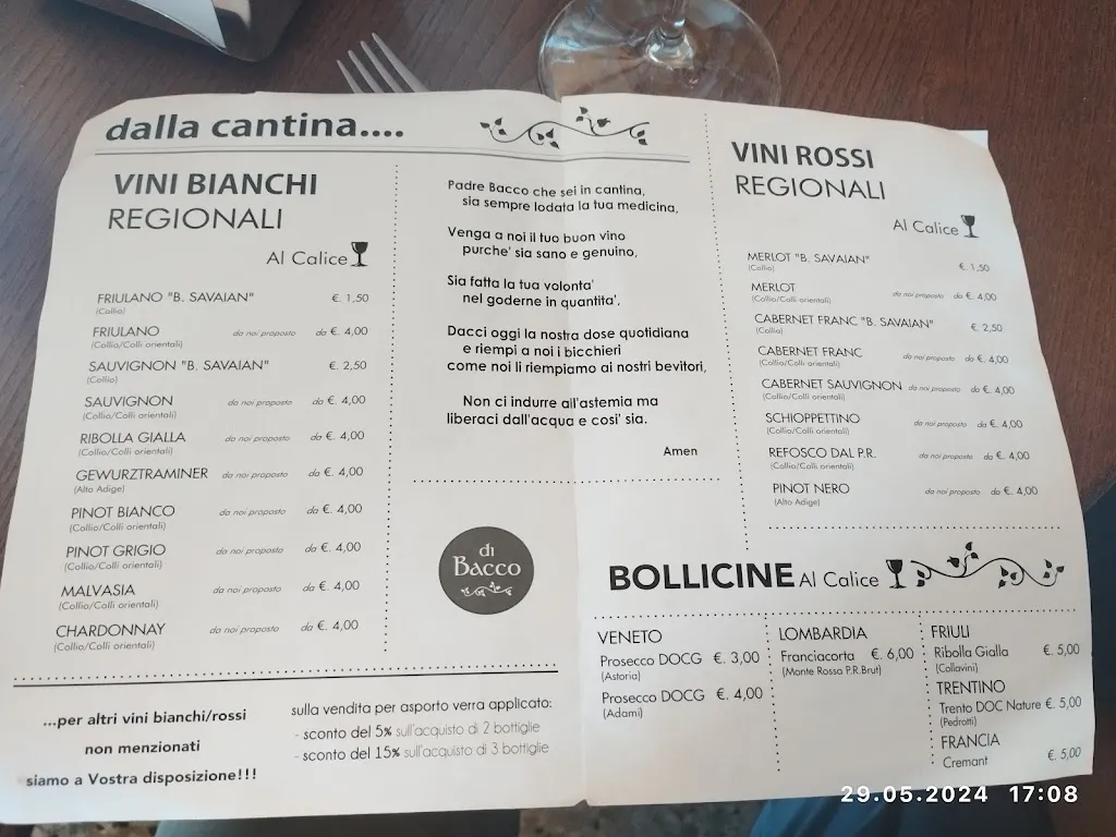 Menu_Enoteca Prosciutteria La Corte di Bacco_San Daniele del Friuli_image_1